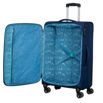 Maleta de cabina american tourister sea seeker spinner 68cm/ 68x43x25cm/ 4 ruedas/ marino combate - Imagen 3