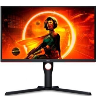 Monitor gaming aoc 25g3zm/bk 24.5"/ full hd/ 0.5ms/ 240hz/ va/ regulable en altura/ negro y rojo