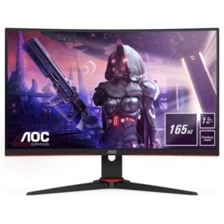 Monitor gaming curvo aoc c24g2ae 23.6"/ full hd/ 1ms/ 165hz/ va/ multimedia/ negro