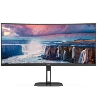 Monitor profesional ultraparonámico curvo aoc cu34v5c/bk 34"/ wqhd/ multimedia/ negro