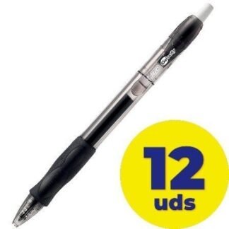 Caja de bolígrafos de tinta de gel bic gelocity 526275/ 12 unidades/ negros