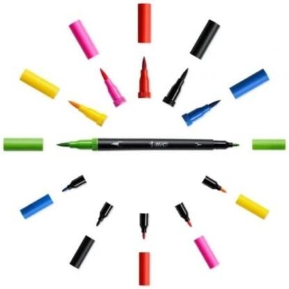 Rotuladores punta fina bic intensity dual tip 989694/ colores surtidos - Imagen 3