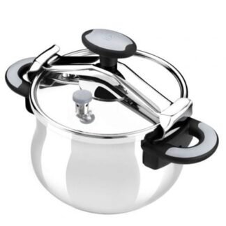 Olla a presión bra new star a185501/ ø22cm/ 4.5l/ acero inoxidable/ apta para inducción