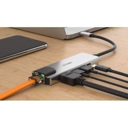 Docking usb tipo-c d-link dub-m520/ 2xusb/ 1xusb tipo-c/ 1xhdmi/ 1xrj45/ 1xthunderbolt/ gris - Imagen 4