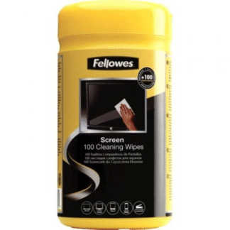 Dispensador de 100 toallitas fellowes 9183101 para limpieza de pantallas/ pack de 6 unidades