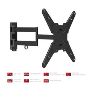 Soporte de pared orientable/ inclinable fonestar stv-683n para tv de 23-55"/ hasta 35kg