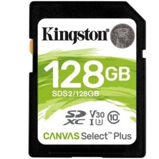 Tarjeta de memoria kingston canvas select plus 128gb sd xc/ clase 10/ 100mbs