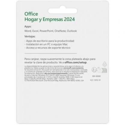 Microsoft office hogar y empresas 2024/ 1 usuario/ licencia perpetua - Imagen 2