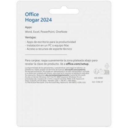 Microsoft office hogar 2024/ 1 usuario/ licencia perpetua - Imagen 2