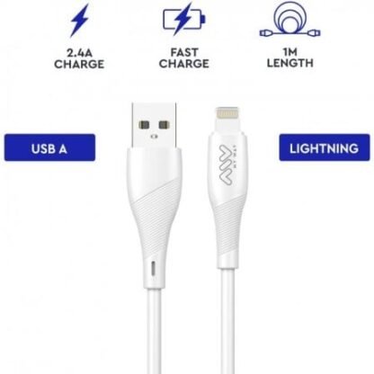 Cable usb 2.0 lightning myway mwusc0021/ usb macho - lightning macho/ 1m/ blanco - Imagen 2