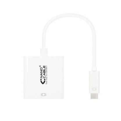 Conversor nanocable 10.16.4102/ usb tipo-c macho - hdmi hembra/ 15cm/ blanco