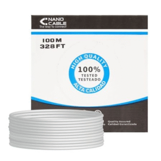 Bobina de cable rj45 utp nanocable 10.20.0302 cat.5e/ 100m/ gris