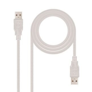 Cable usb 2.0 nanocable 10.01.0302/ usb macho - usb macho/ 1m/ beige