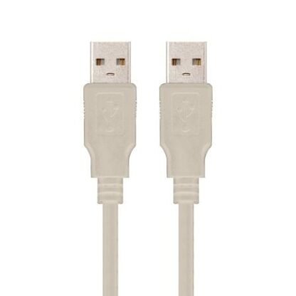 Cable usb 2.0 nanocable 10.01.0302/ usb macho - usb macho/ 1m/ beige - Imagen 2
