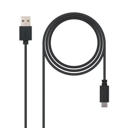 Cable usb 2.0 nanocable 10.01.2102/ usb tipo-c macho - usb macho/ 2m/ negro - Imagen 2
