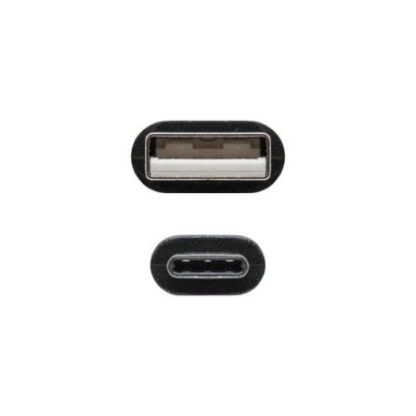 Cable usb 2.0 nanocable 10.01.2102/ usb tipo-c macho - usb macho/ 2m/ negro - Imagen 3