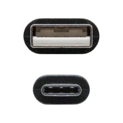 Cable usb 2.0 nanocable 10.01.2103/ usb macho - usb tipo-c macho/ 3m/ negro - Imagen 3