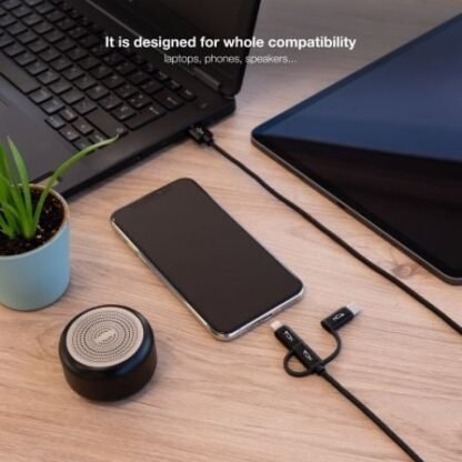 Cable usb 2.0 nanocable 10.01.3200/ lightning macho - micro usb macho/ usb tipo-c macho/ 1m/ negro - Imagen 4
