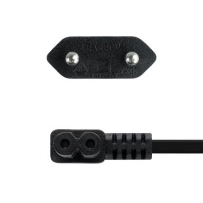 Cable alimentación acodado nanocable 10.22.0503/ cee7/16 macho - c7 hembra/ 3m/ negro - Imagen 3