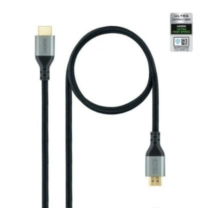 Cable hdmi 2.1 8k nanocable 10.15.8102/ hdmi macho - hdmi macho/ 2m/ certificado/ negro - Imagen 2