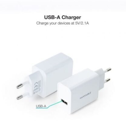 Cargador de pared nanocable 10.10.2003/ 1xusb/ 2.1a/ blanco - Imagen 2