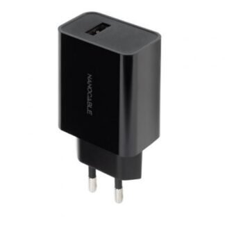 Cargador de pared nanocable 10.10.2004/ 1xusb/ 2.1a/ negro