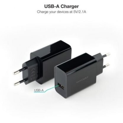 Cargador de pared nanocable 10.10.2004/ 1xusb/ 2.1a/ negro - Imagen 2