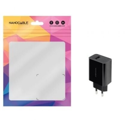Cargador de pared nanocable 10.10.2004/ 1xusb/ 2.1a/ negro - Imagen 3
