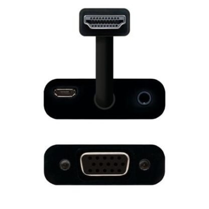 Conversor nanocable 10.16.2001-bk/ hdmi macho - vga hembra/ jack 3.5 hembra/ 10cm/ negro - Imagen 2
