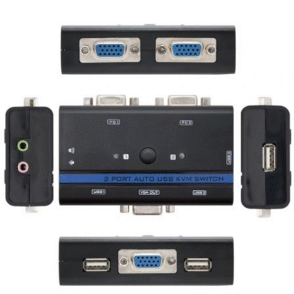 Kvm switch nanocable 10.12.0001/ pc - cpu: 2 vga + 2 usb + 4 jack 3.5 / consola: 2 usb + vga + 2 jack 2.5/ 1.4m - Imagen 2