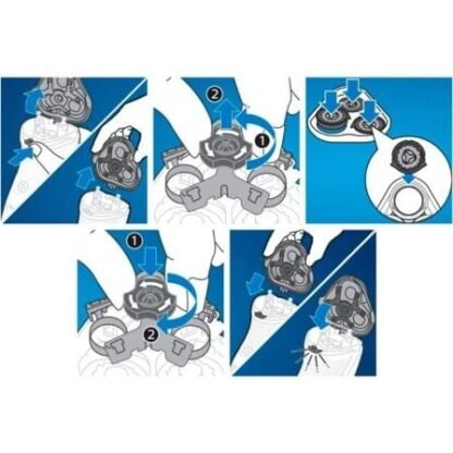 Cabezal de reemplazo para afeitadora eléctrica philips series 3000 y 1000/ pack 3 - Imagen 4