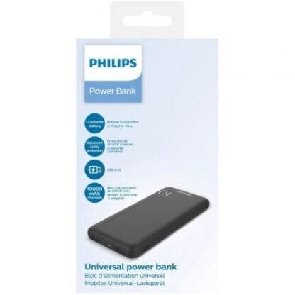 Powerbank 10000mah philips dlp1810nb/62/ negra - Imagen 2