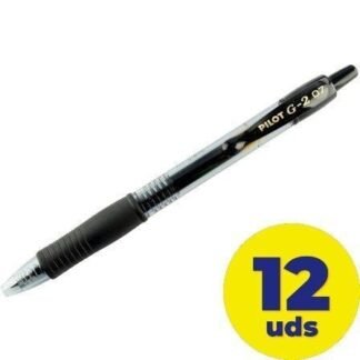 Caja de bolígrafos de tinta de gel retráctil pilot g-2/ 12 unidades/ negros