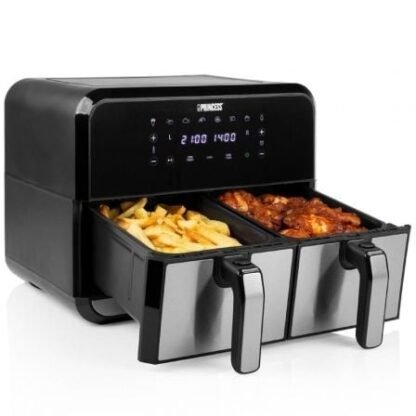 Freidora por aire / sin aceite princess double basket airfryer 182074/ 2400w/ capacidad 8l - Imagen 2