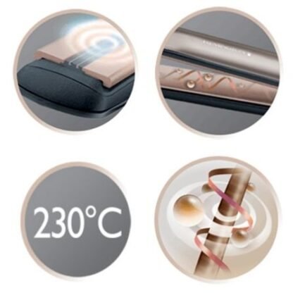 Plancha para el pelo remington keratin therapy pro s8590/ gris - Imagen 3