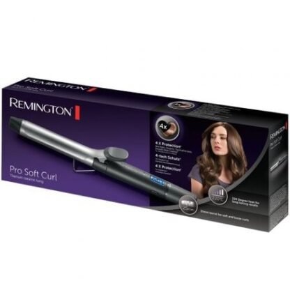 Rizador para el pelo remington pro soft curl ci6525/ negro y plata - Imagen 2