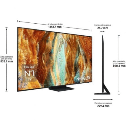 Televisor samsung neo qled qn70f tq65qn70fau 65"/ ultra hd 4k/ smart tv/ wifi - Imagen 2