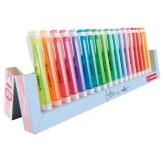 Peana de marcadores fluorescentes stabilo swing cool/ 18 unidades/ colores surtidos