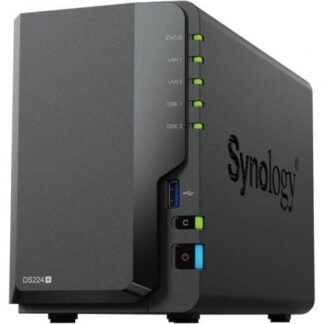 Nas synology diskstation ds224+/ 2 bahías 3.5"- 2.5"/ 2gb ddr4/ formato torre