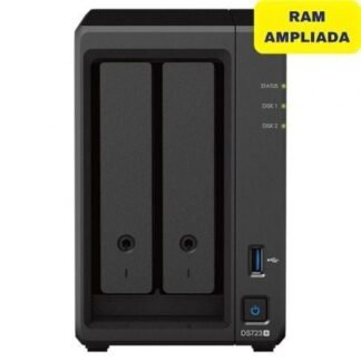 Nas synology diskstation ds723+/ 2 bahías 3.5"- 2.5"/ 16gb ddr4/ formato torre
