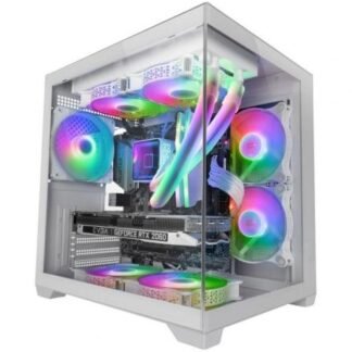 Caja gaming minitorre mars gaming mc-view2/ blanca