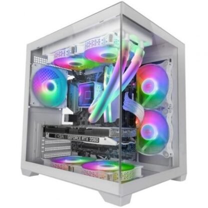 Caja gaming minitorre mars gaming mc-view2/ blanca