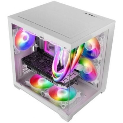Caja gaming minitorre mars gaming mc-view2/ blanca - Imagen 2