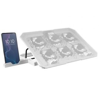 Soporte refrigerante mars gaming mnbc23 para portátiles hasta 16"/ iluminación led