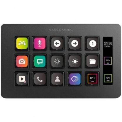 Stream deck slim mars gaming msd-one/ 15 teclas lcd/ negro - Imagen 2