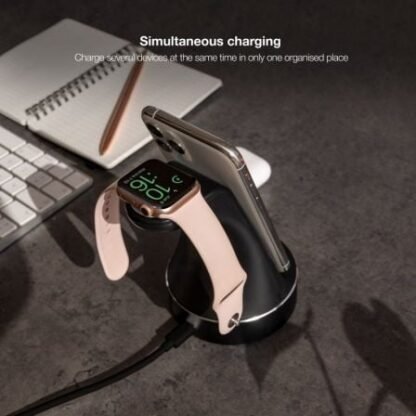 Base de carga inalámbrica para apple watch, iphone y smartphone tooq tqcd02w - Imagen 2