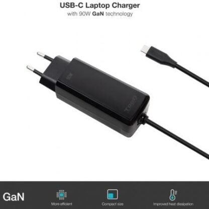 Cargador de portátil gan tooq tqlc-usbcgan90pd-c usb tipo-c/ 90w/ automático/ voltaje 5-20v - Imagen 3