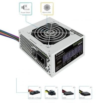 Fuente de alimentación sfx tooq tqep-500s-sfx/ 500w/ ventilador 8cm - Imagen 2