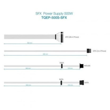 Fuente de alimentación sfx tooq tqep-500s-sfx/ 500w/ ventilador 8cm - Imagen 4