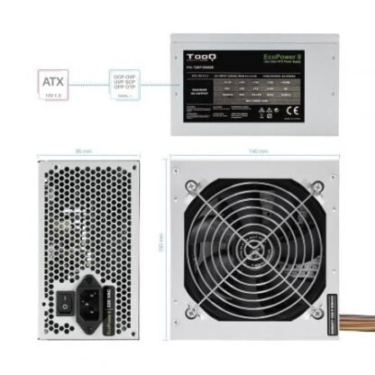 Fuente de alimentación tooq tqep-500sse/ 500w/ ventilador 12cm - Imagen 3